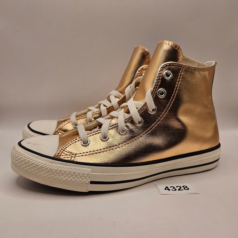 CONVERSE KIDS 6 CHUCK TAYLOR ALL STAR METALLIC ROSE GOLD A11792C HIGH SNEAKER
